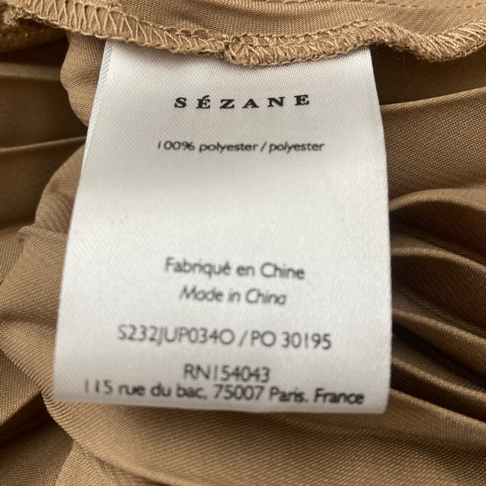Sezane Dune Pleated Skirt in Gold - Picture 4 of 5